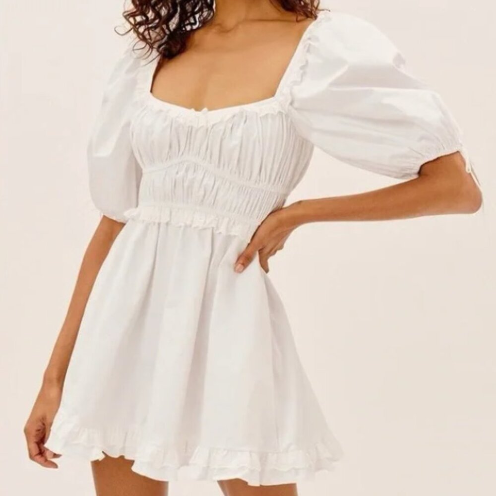 White Jackson Mini Dress Size M